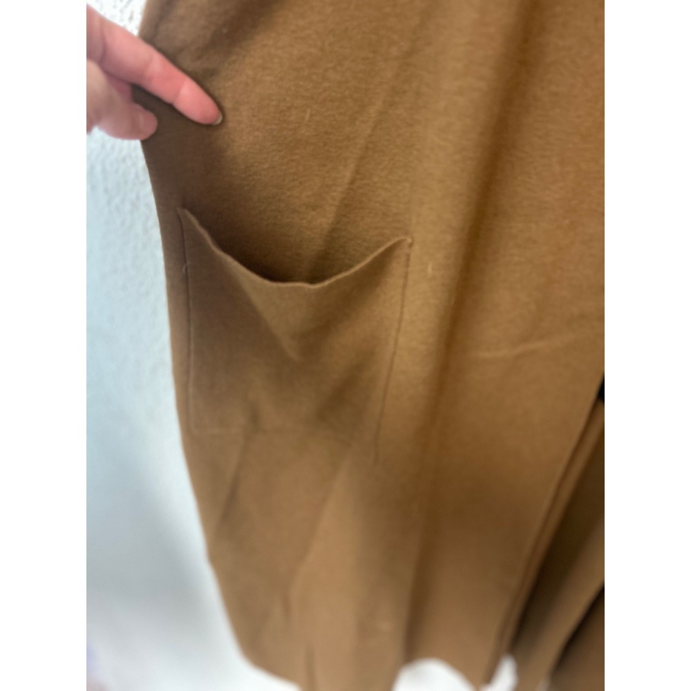 J. Jill Brown Wool Blend Longline Open Front Cardigan Sweater 2X Pockets - Picture 6 of 11